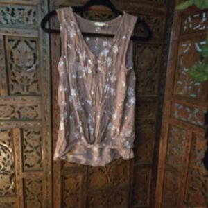 a.n.a Rosa Floral tank Top-M